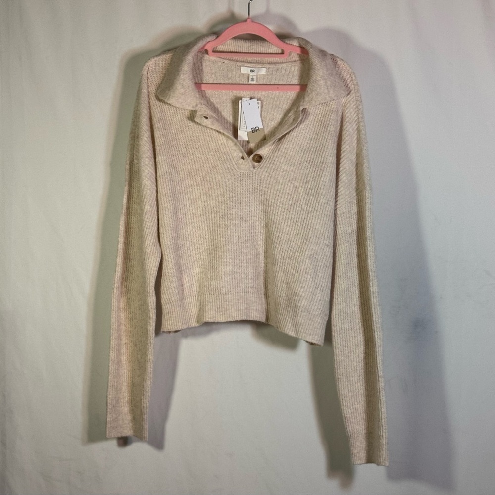 BP Nordstrom Collared Ribbed Pullover Sweater Size L - Picture 6 of 7
